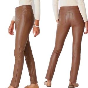 J Jill Hickory Faux Leather Pull On Pants XL